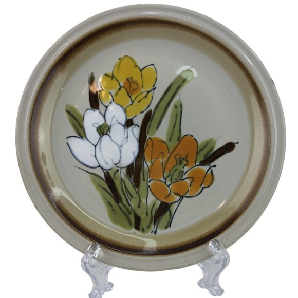 Acsons Adela Stoneware 7.5" Salad/Dessert Plate Japan Tulip Floral Vintage - Picture 1 of 7